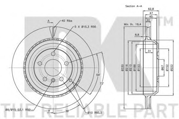 NK 313394 Brake Disc
